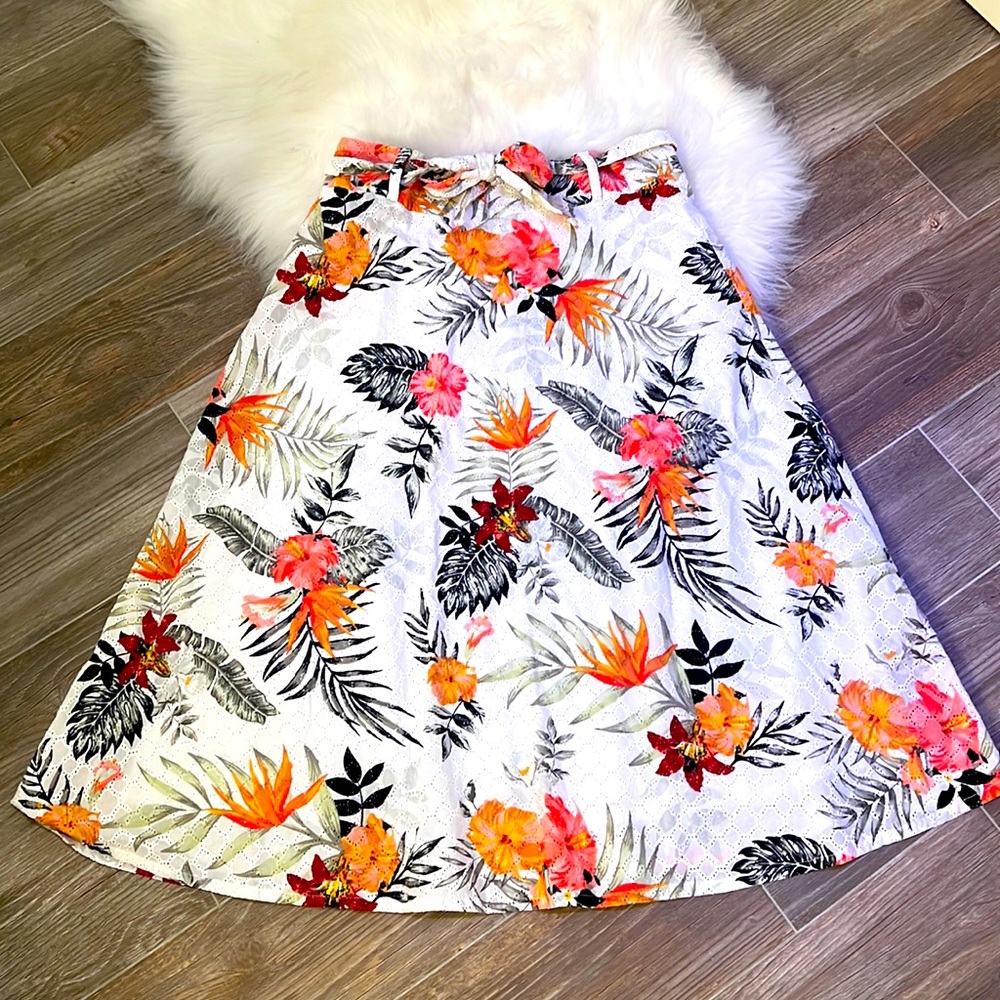 Tropical print skirt